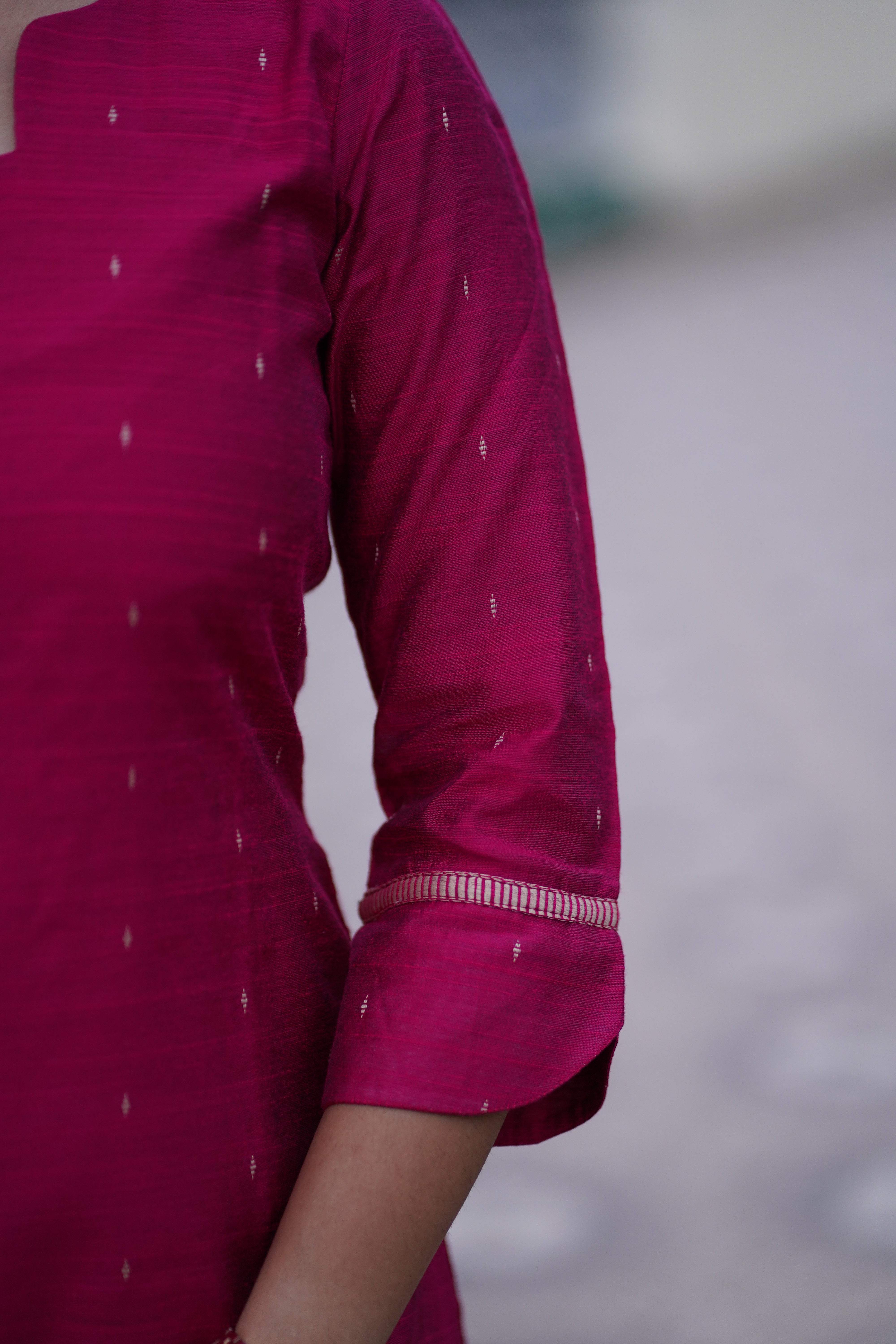 Rani pink raw silk 3 pcs suit