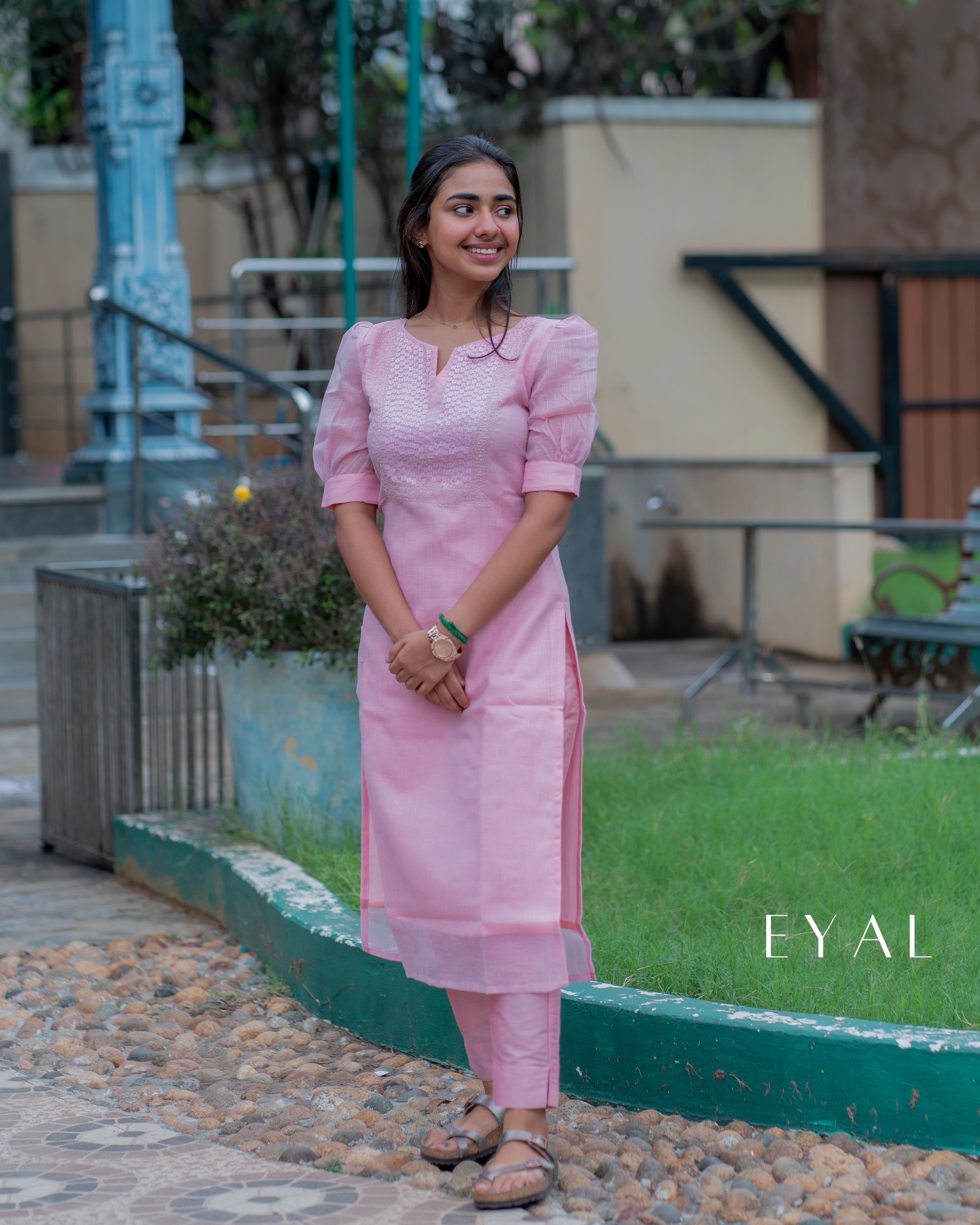 Pink 3 pc kurta set-1380